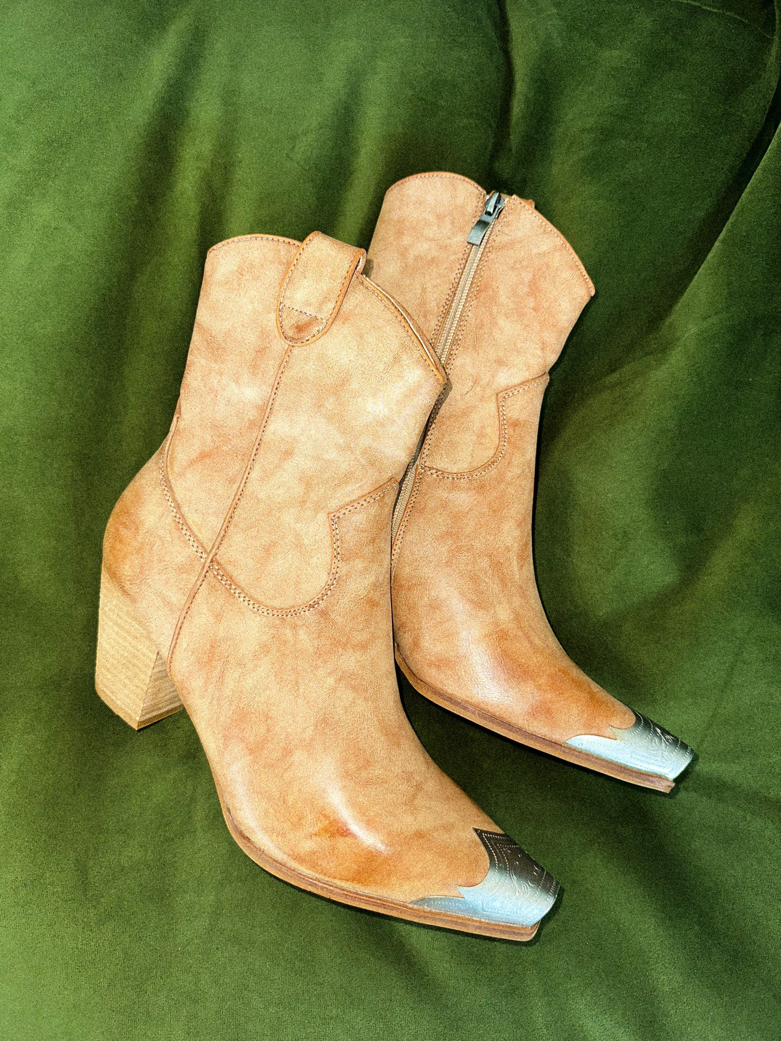 Silver toe western style booties for the cowgirl vibes this fall! TTS in an 11!

#LTKstyletip #LTKshoecrush #LTKfindsunder100