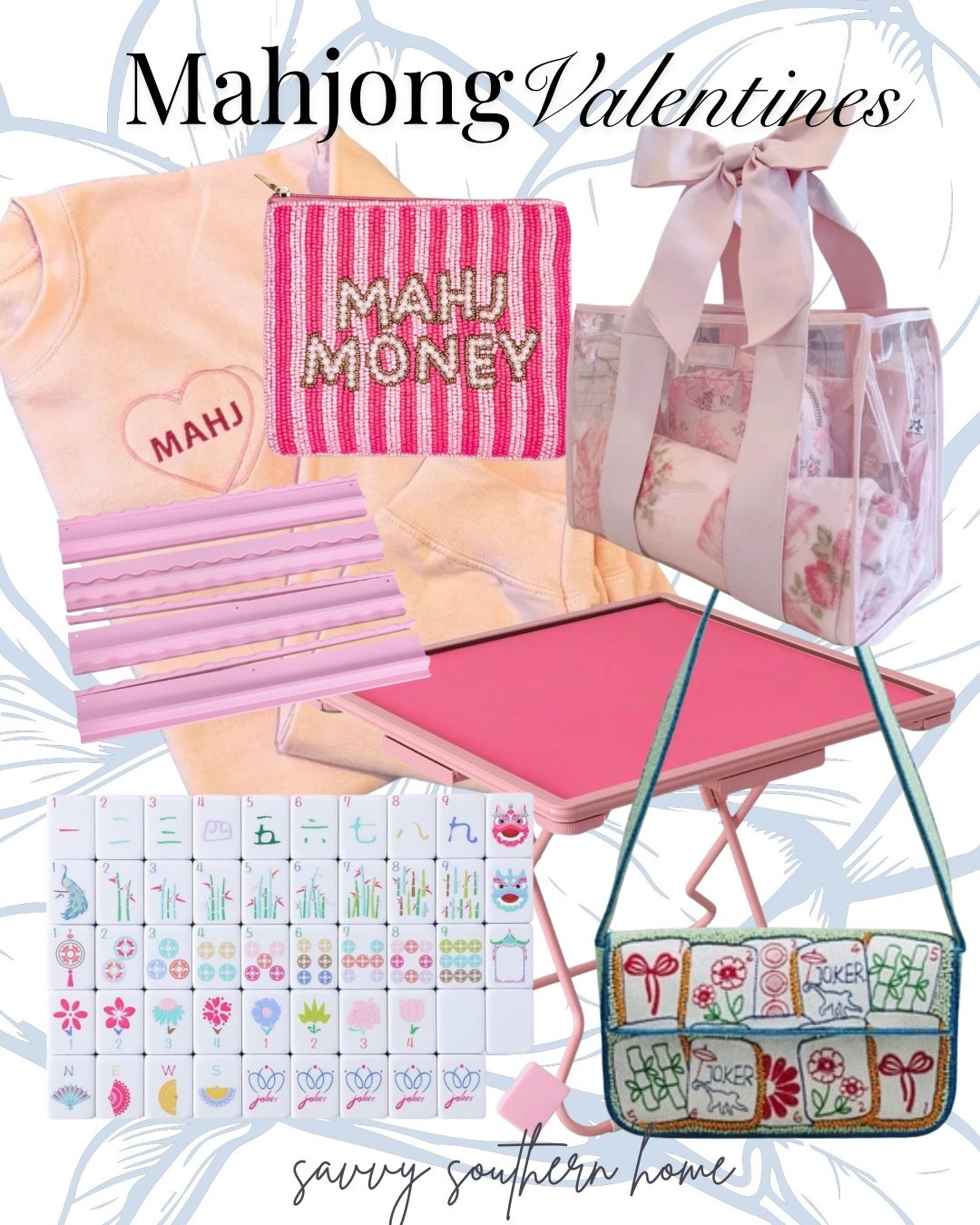 Mahjong, but make it Valentine’s 💗
The cutest pink finds for your favorite tile-throwing girl — from tables to tiles to the Mahj Money pouch. Linked all my faves for gifting (or keeping 😉).

#MahjongStyle #MahjongLove #MahjongGifts #ValentinesDecor #GalentinesGifts #PinkHome #GiftInspo #LTKFinds #LTKHome #SavvySouthernHome

#LTKSeasonal #LTKValentine