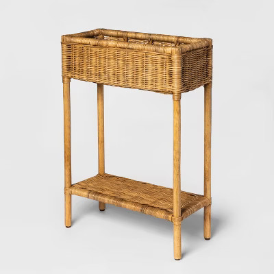 28" x 20" Woven Rattan Multi-Plant Stand Brown - Threshold™ | Target