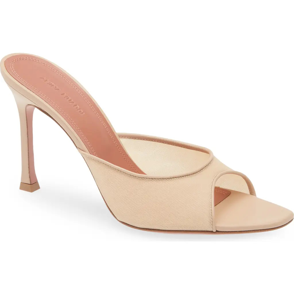 Amina Muaddi Alexa Slide Sandal in Mesh Beige at Nordstrom Rack, Size 10.5Us / 40.5Eu | Nordstrom Rack