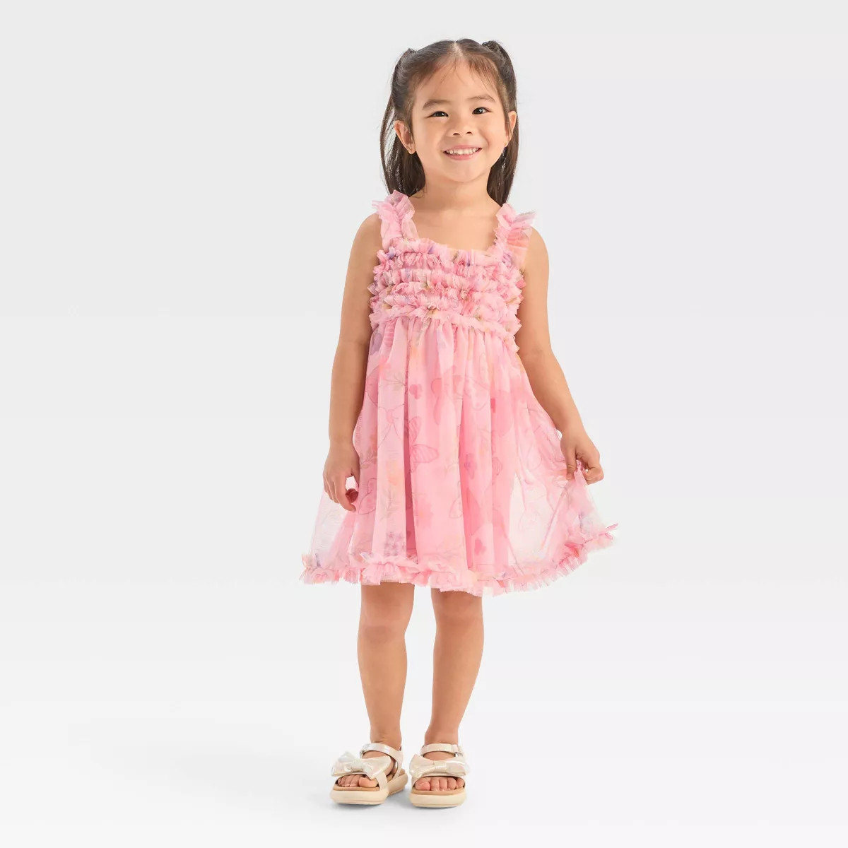 Toddler Girls' Disney Minnie Mouse Tulle Dress - Pink | Target