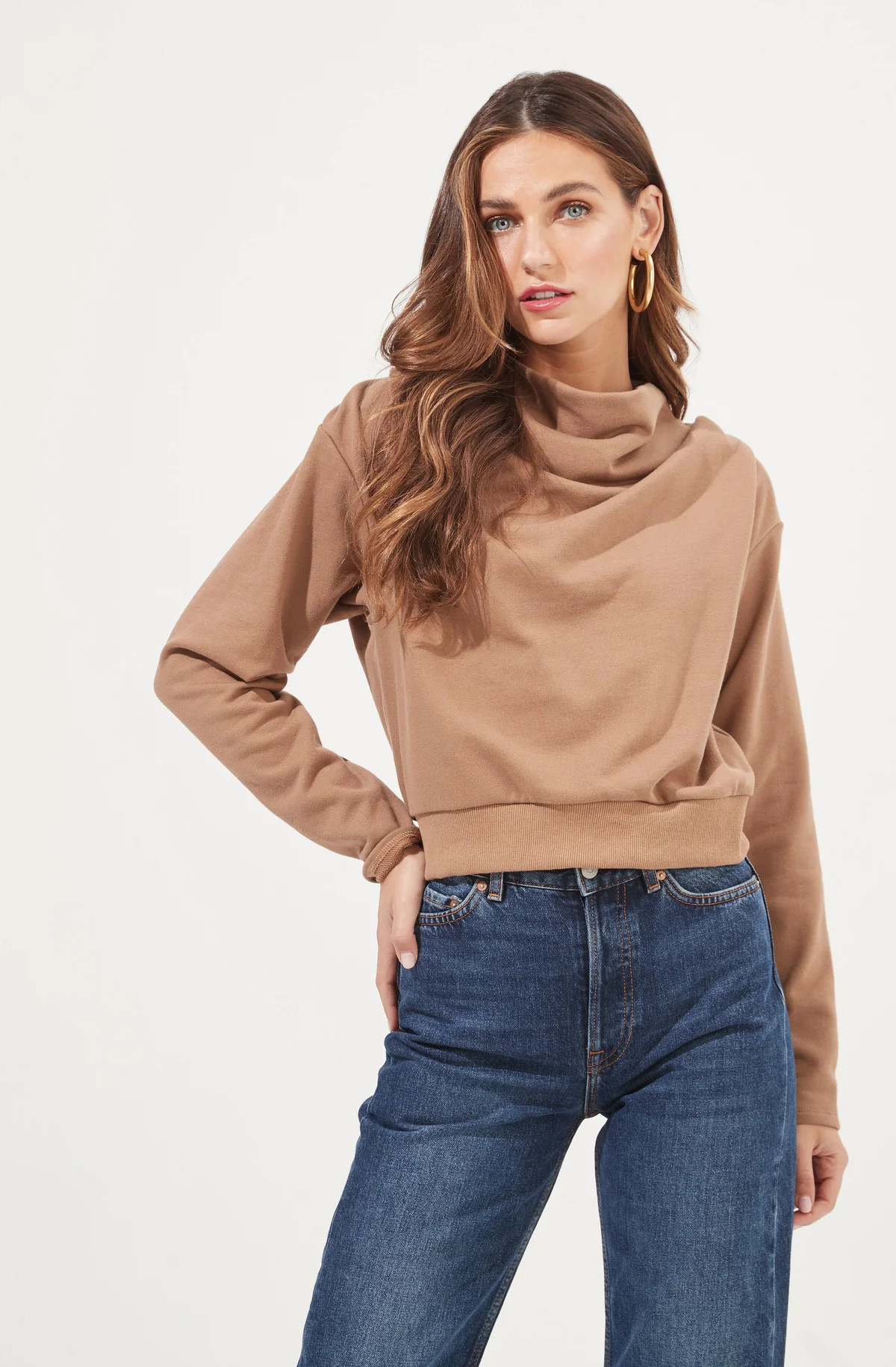 Alessi Cowl Neck Sweatshirt | ASTR The Label (US)
