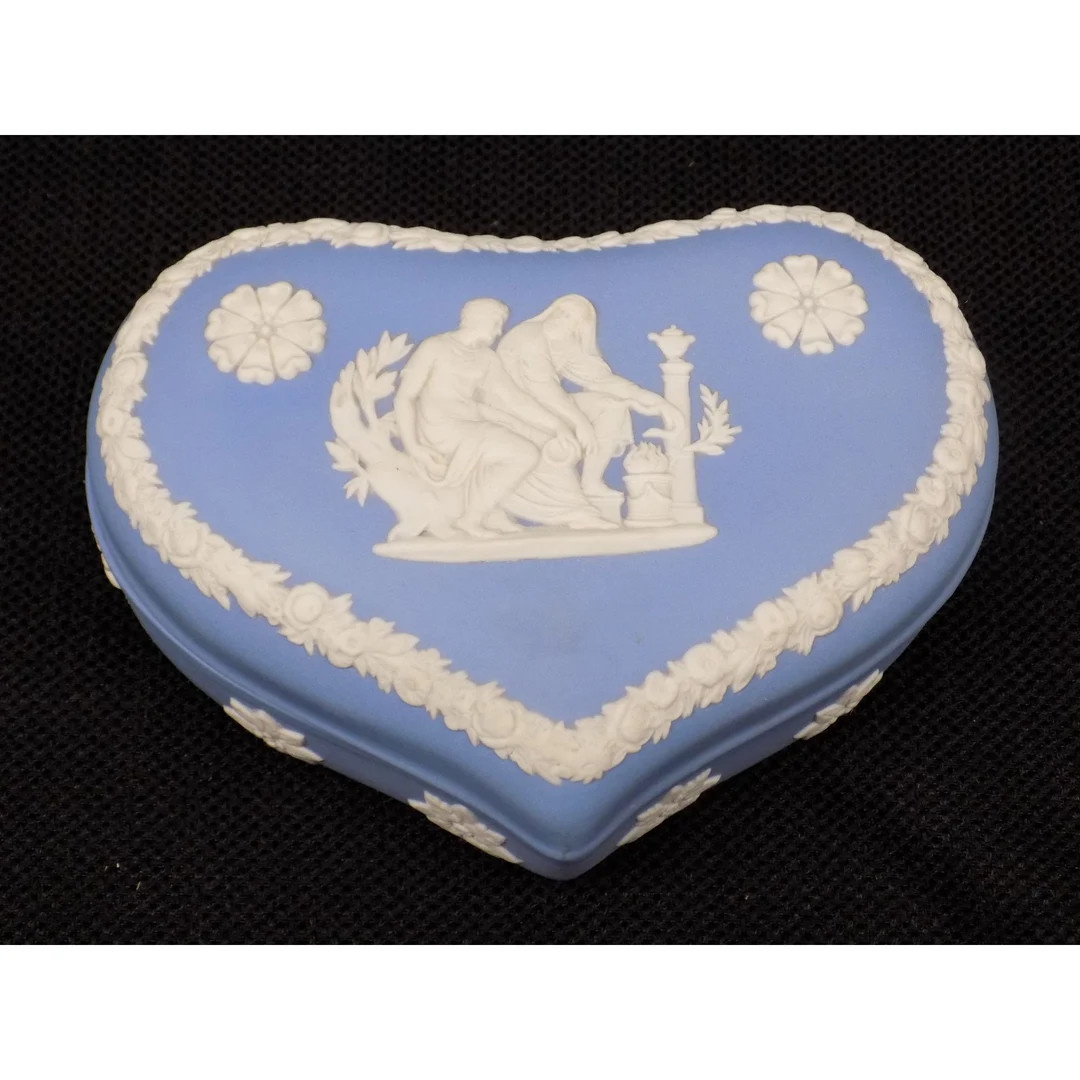 Wedgwood Blue Jasperware Heart-shaped Trinket Box Vintage - Etsy | Etsy (Global)