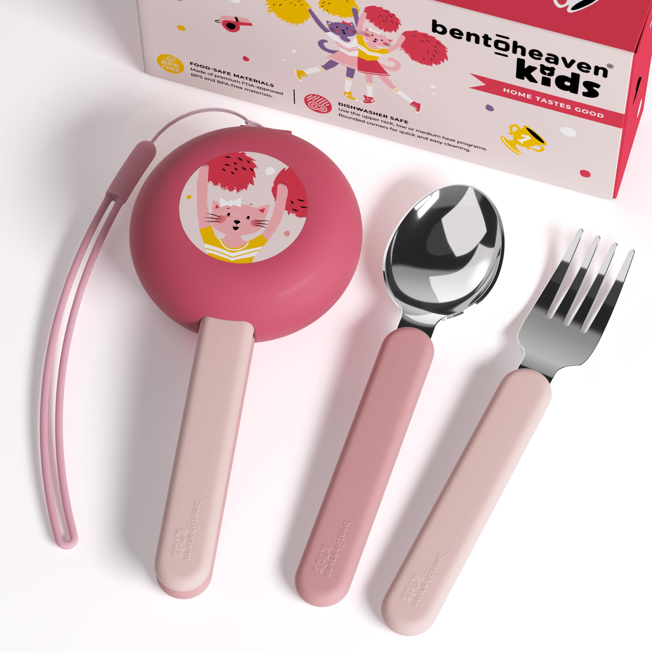 Bentoheaven Kids Travel Utensils with Case, Food-Grade Stainless Steel & BPA-Free Plastic, Travel... | Amazon (CA)