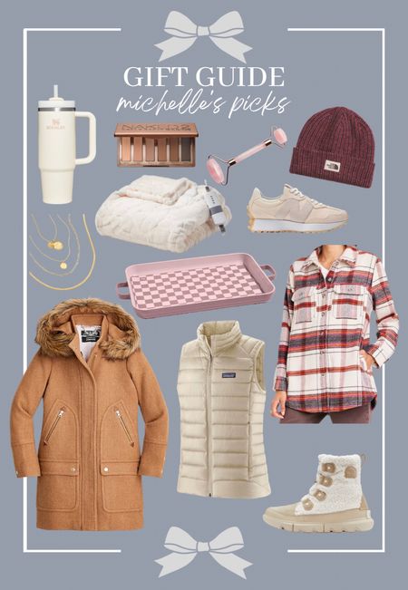 Gift guide for her, wool coat, outerwear, Stanley quencher, new balance 327, Target, shacket, our place pan, sorel boots, electric blanket, madewell, j crew, north face, Patagonia 

#LTKSeasonal #LTKstyletip #LTKHoliday