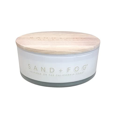 Sand + Fog Scented Candle - Ocean Mist - Additional Scents and Sizes – 100% Cotton Lead-Free Wick - Luxury Air Freshening Jar Candles - Perfect Home Décor for Your Cocktail Table – 34 oz | Amazon (US)