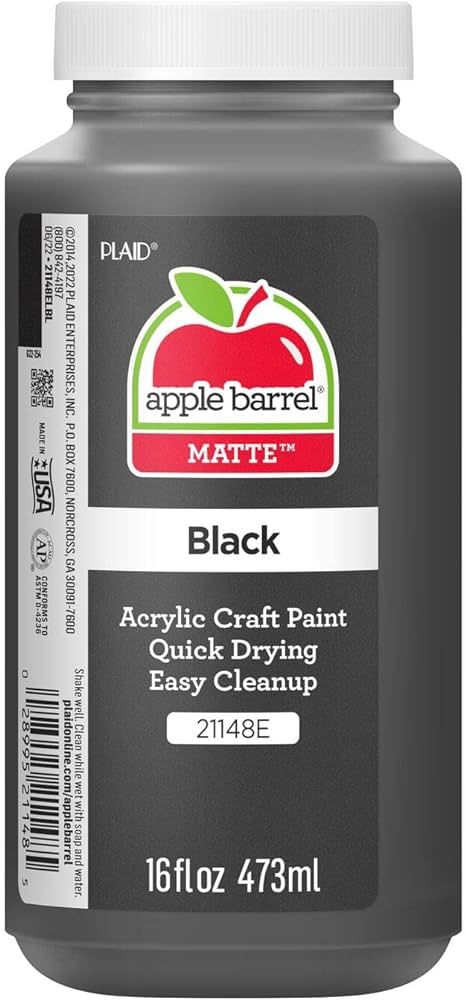 Apple Barrel Acrylic Paint in Assorted Colors (16 Ounce), 21148 Black | Amazon (US)