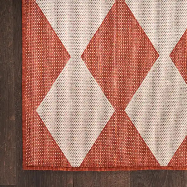 Nourison Positano Indoor/Outdoor Geometric Area Rug. | Bed Bath & Beyond