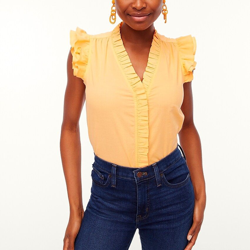 Factory: Sleeveless Ruffle Top For Women | J.Crew Factory