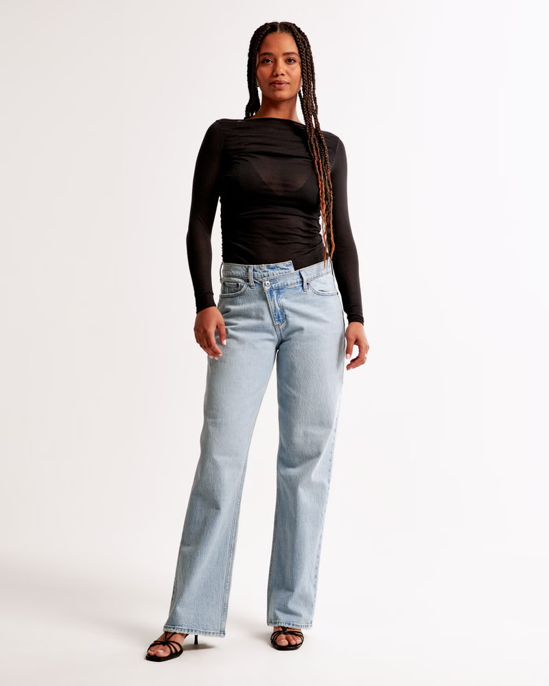 Women's Curve Love Low Rise Baggy Jean | Women's Bottoms | Abercrombie.com | Abercrombie & Fitch (US)