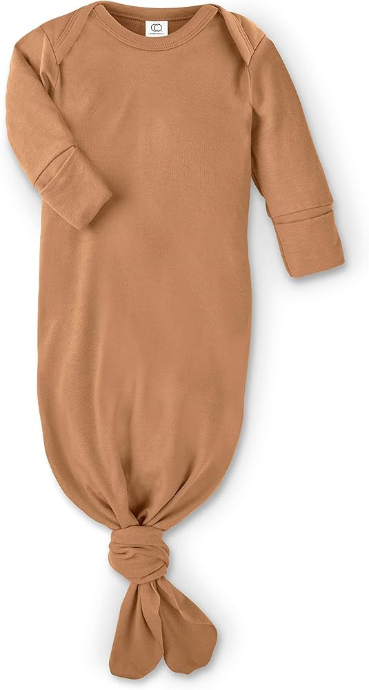 Colored Organics Baby Organic Cotton Knotted Gown - Infant Nightgown with Mitten Cuffs - Ginger -... | Amazon (US)