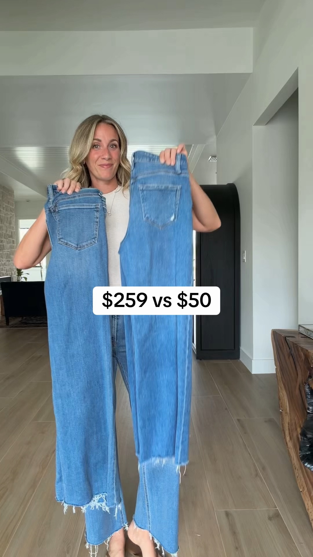 Paige dupe jeans. 5’9” wearing a 27 inseam both jeans. 30” inseam in the quince jeans and 31” inseam in the Paige jeans 

#LTKSpringSale #LTKSaleAlert #LTKootd