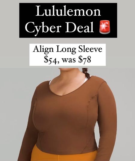 Lululemon Align long sleeve on major deal!

#LTKHoliday #LTKCyberweek #LTKGiftGuide