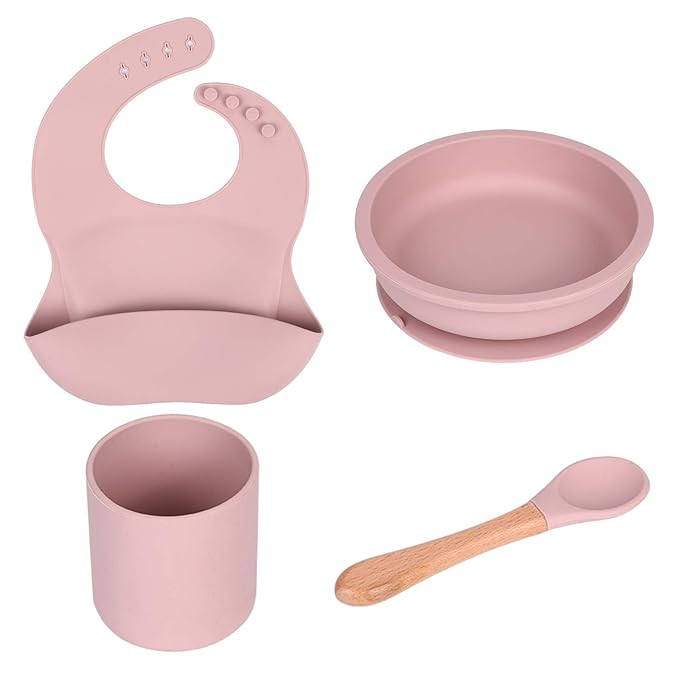 Uhiipo Silicone Baby Feeding Set, Silicone Tableware Set, Baby Feeding Supplies Containing Baby S... | Amazon (US)