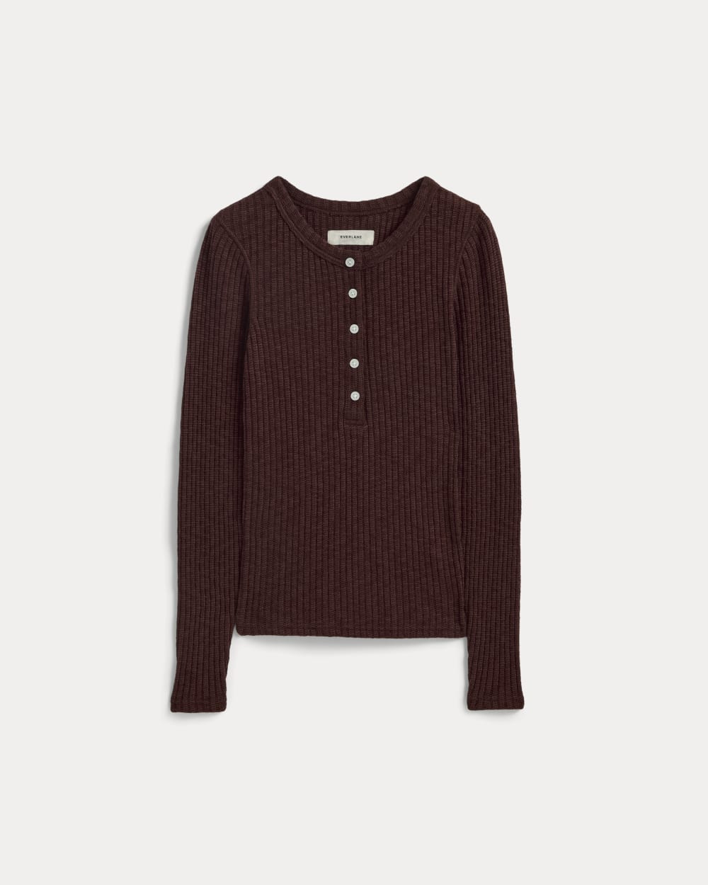 The Cozy Rib Henley | Dark Mahogany | Everlane