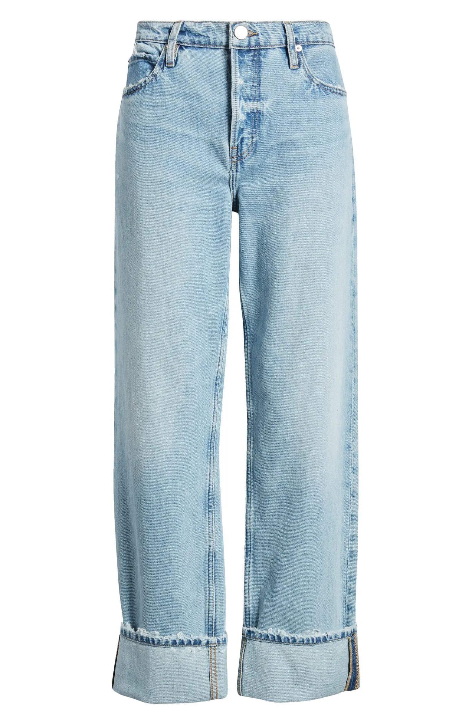 The Slouchy Cuffed Wide Leg Jeans | Nordstrom