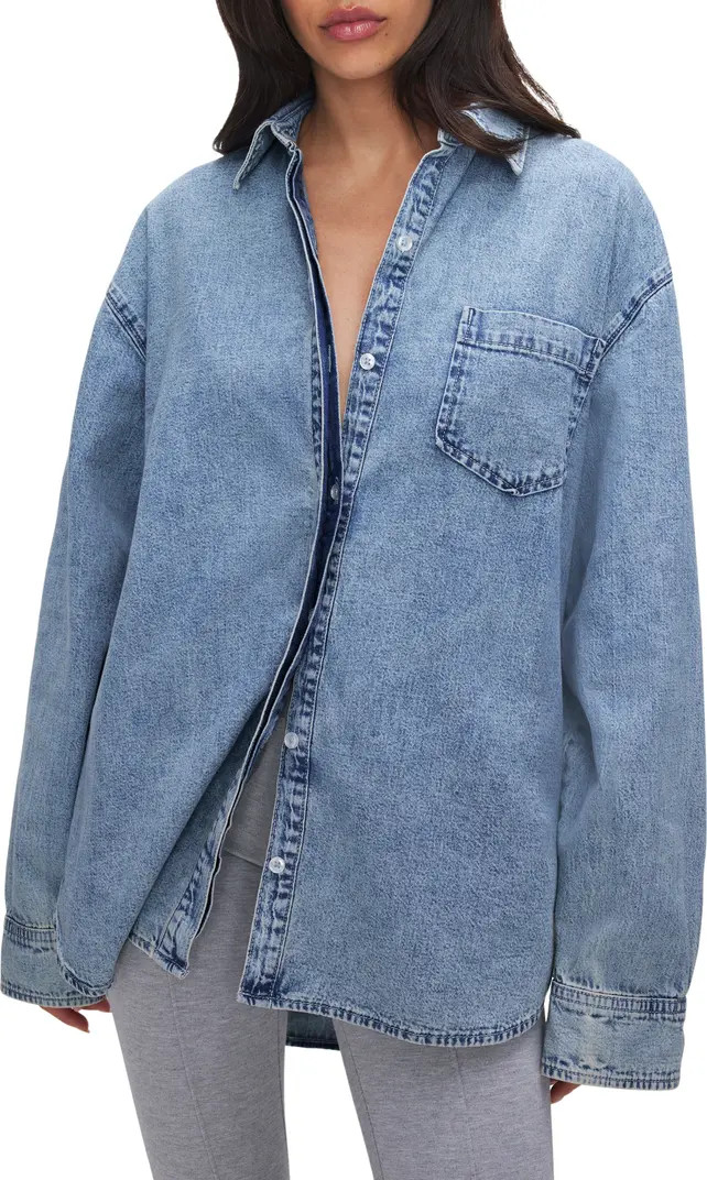 Good American Easy Denim Shirt | Nordstrom | Nordstrom