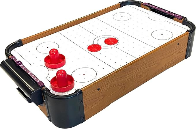 Tradeopia Portable Table Top Mini Wooden Air Hockey Game With 2 Strikers and 2 Pucks - Tabletop A... | Amazon (US)