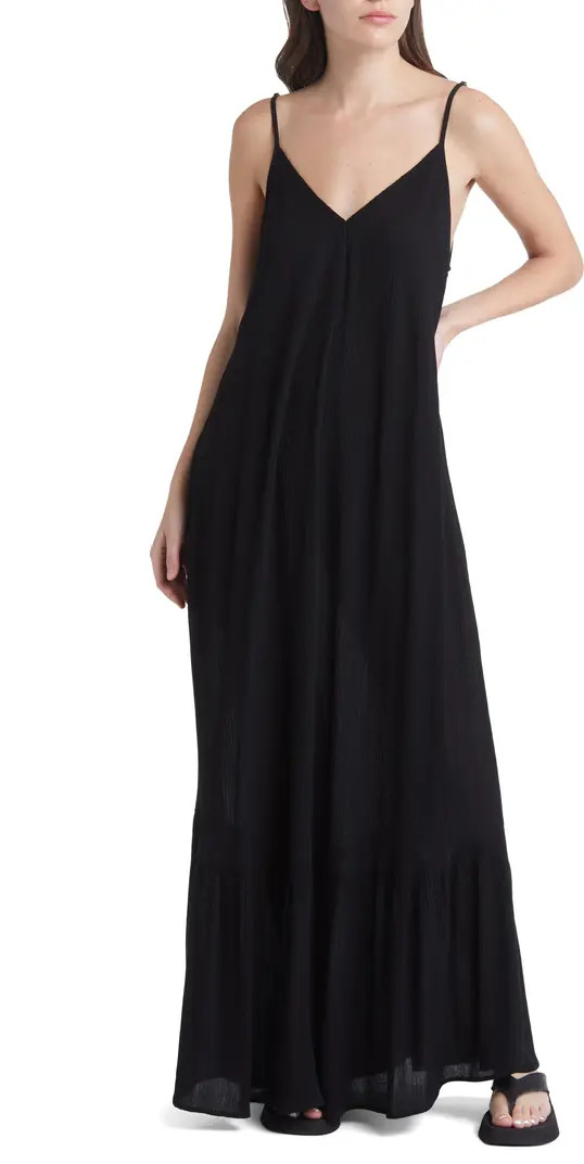 Crinkle V-Neck Dress | Nordstrom Rack