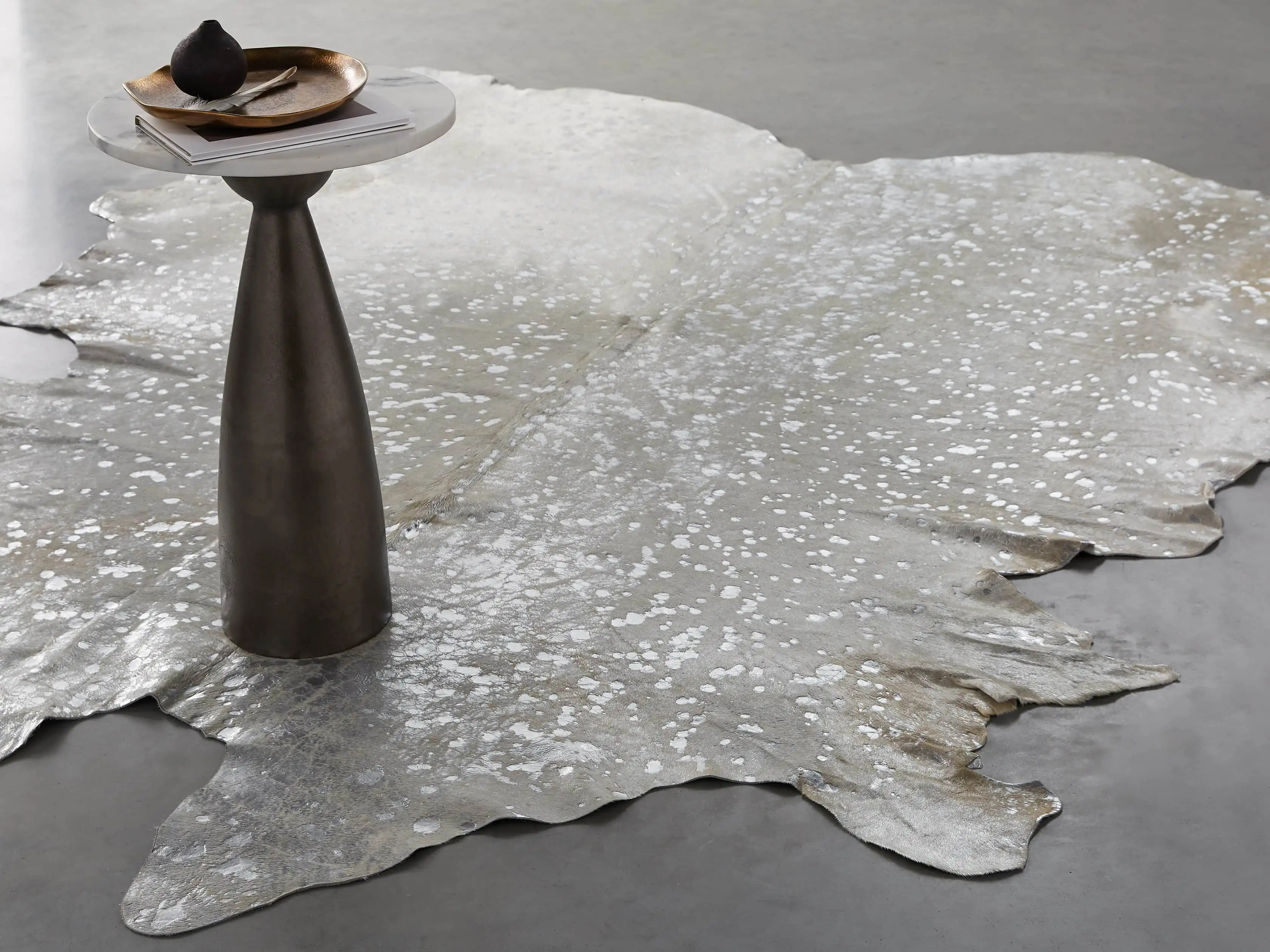 Silver Metallic Hide | Arhaus