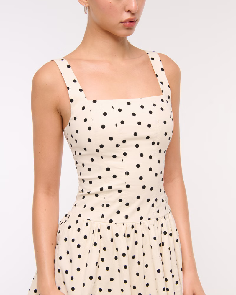The A&F Mila Drop-Waist Mini Dress | Abercrombie & Fitch (US)