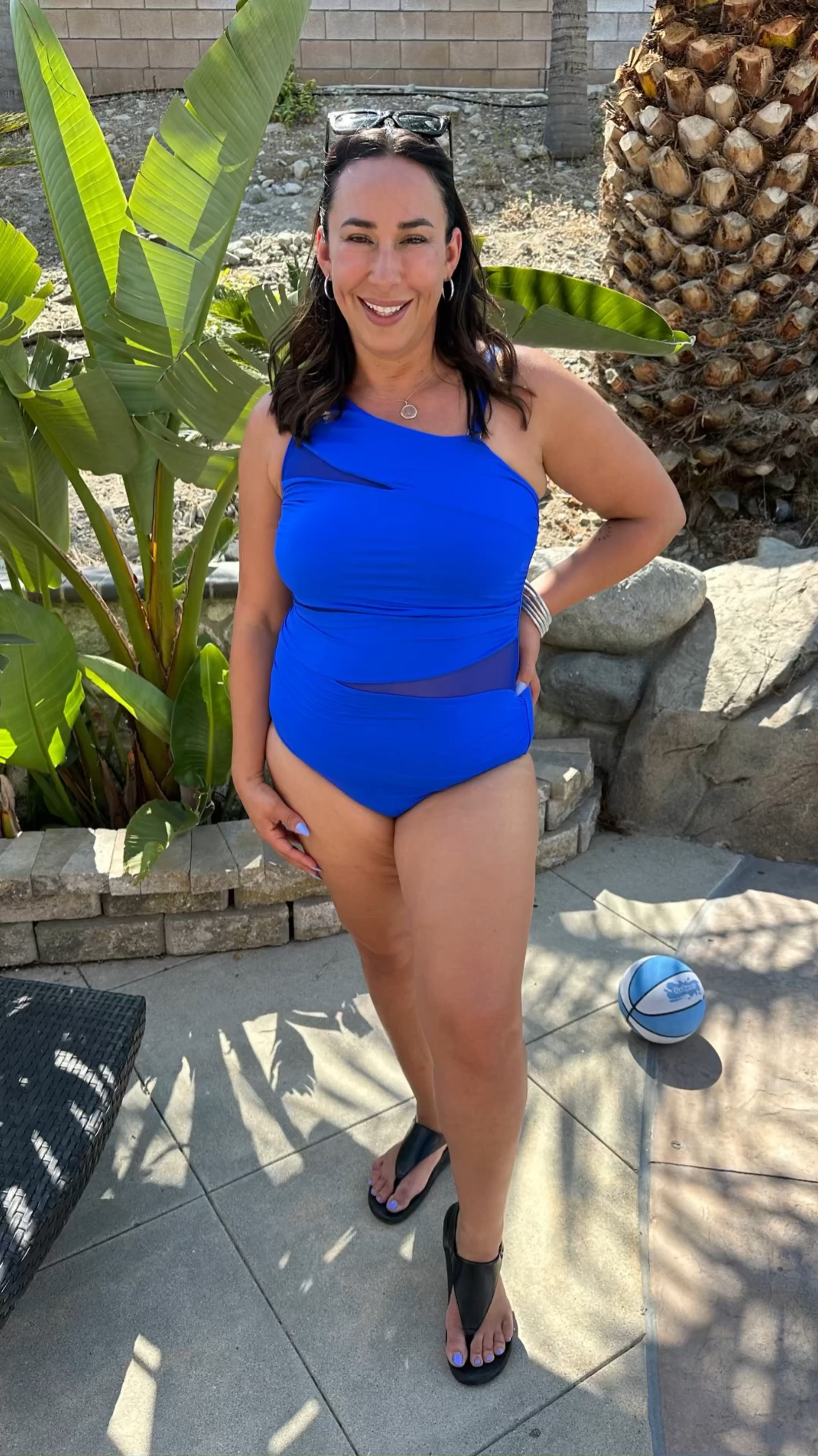 Day of 30 days of swimsuits is for my plus size friends!!! This swimsuit is beautiful and the color is even better! I usually size up in swimsuits but this is true to size. I’m a size 14 and am in the 16. It’s a little big and the 14 would have been perfect. Don’t size up. The bathing suit has tummy control, it’s full coverage on the 🍑, has pretty mesh details, and the diagonal pieces give the illusion of a more hour glass figure. You are going to love this one! It comes in 9 color options from muted to bright, to black and white.
#bodyconfidence #summerfashion #affordablestyle #midsizeoutfitidea

#LTKStyleTip #LTKSeasonal #LTKSwim