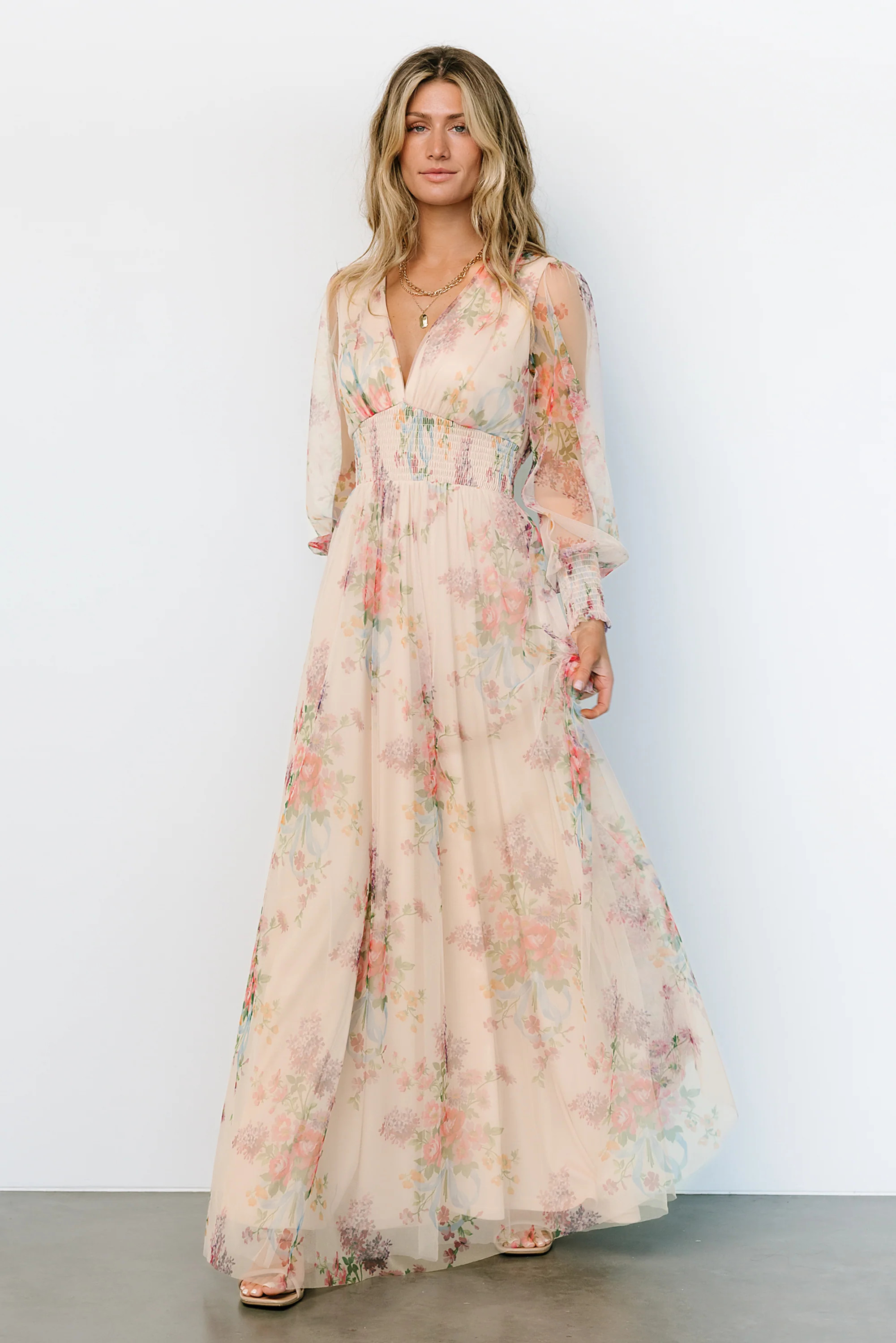 Layla Tulle Maxi Dress | Romantic Floral | Baltic Born