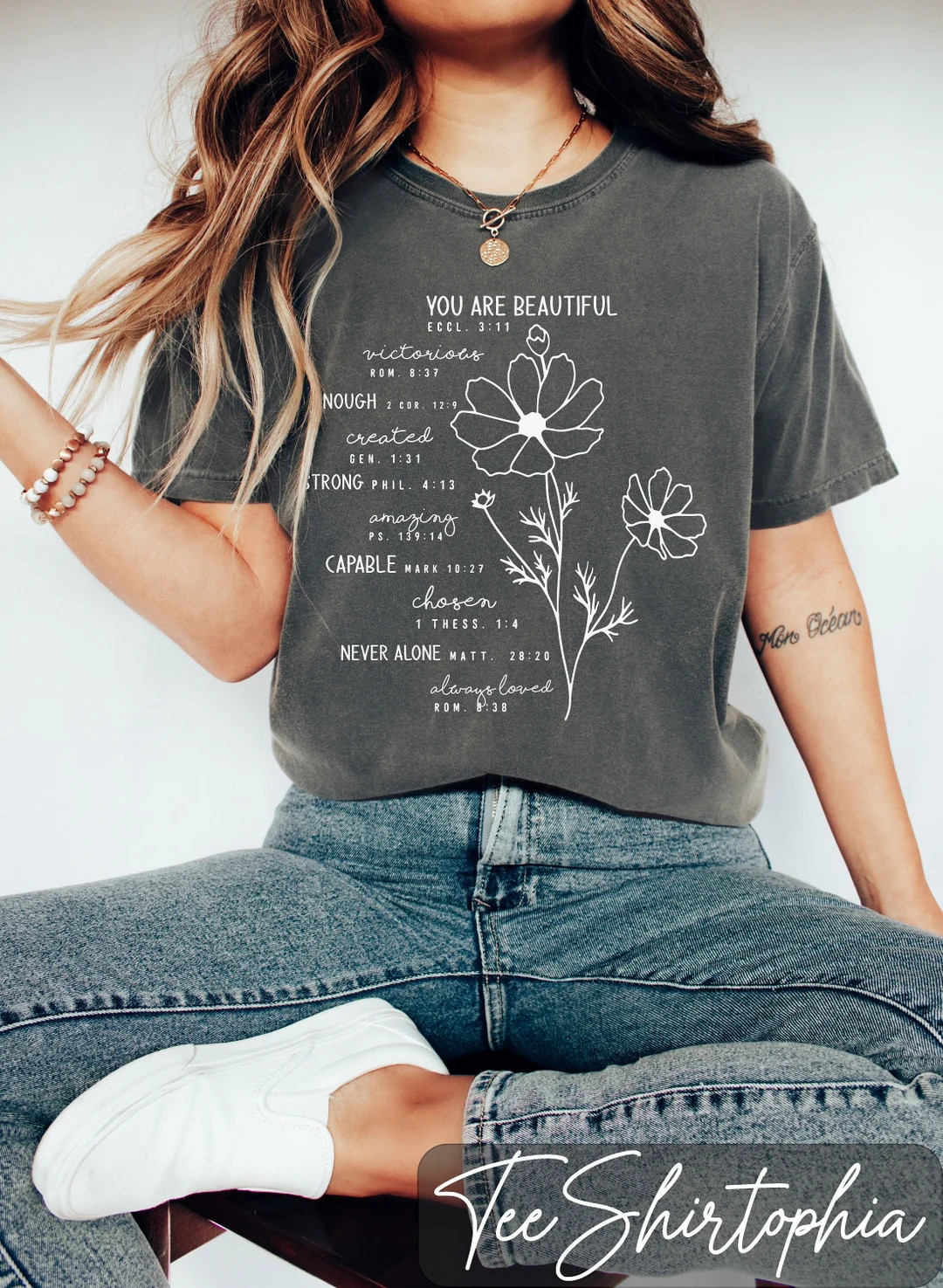 Comfort Colors® Religious Shirt, You Are Beautiful Shirt, Christian Comfort Colors Shirt, Bible ... | Etsy (US)