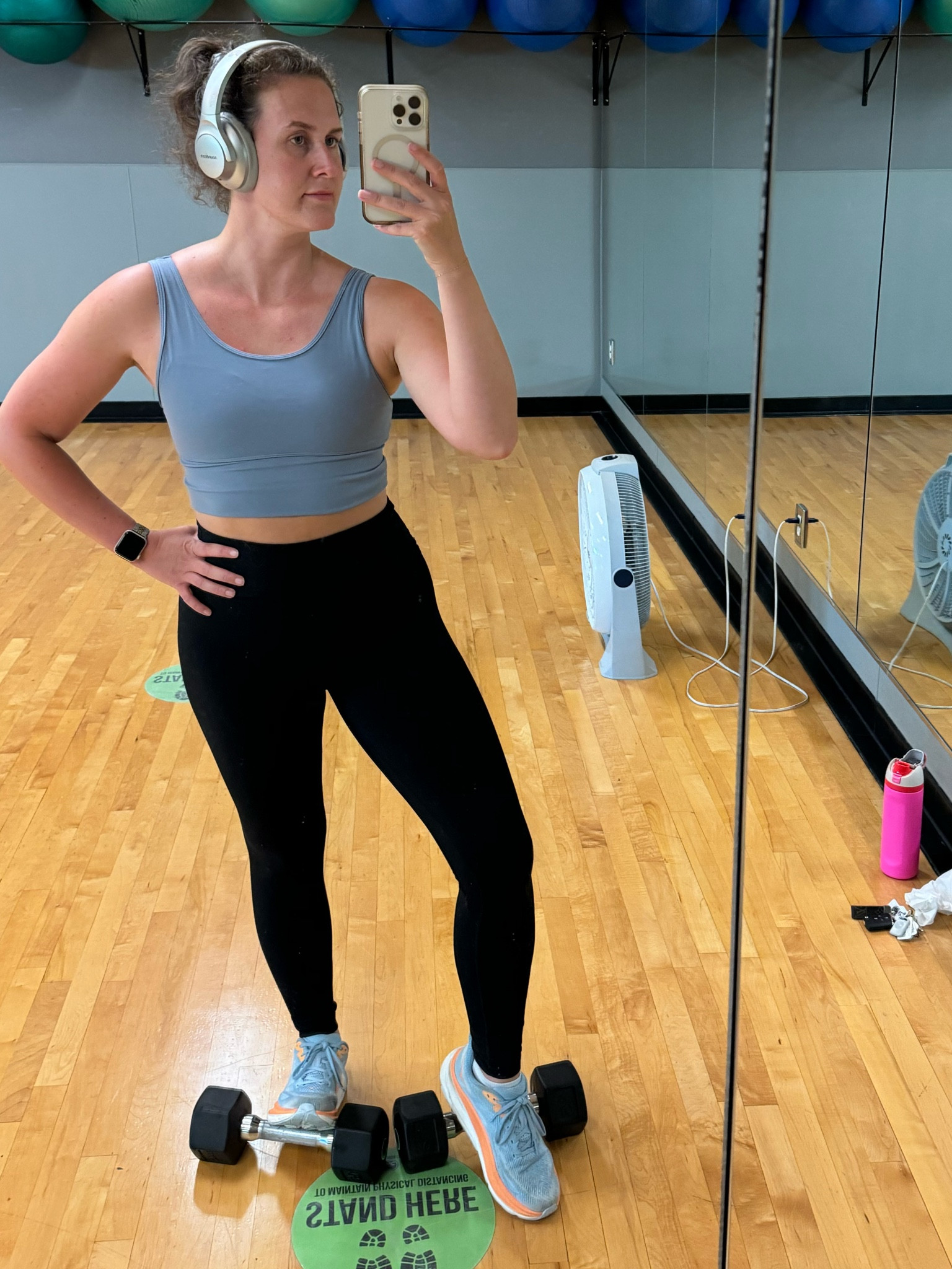 Amazon is my go to spot for my workout clothes. This tank and leggings are better than Lululemon in my opinion - and much more affordable. The leggings are seamless and have the scrunch butt, the sports bra in longline with sown in bra pads - I am wearing medium in both!

#amazon #hoka #athlesiure #workout #blue #leggings #athletic #outfit #lululemonlookalike #owala #headphones #beats 

#LTKFindsUnder50 #LTKActive #LTKFitness