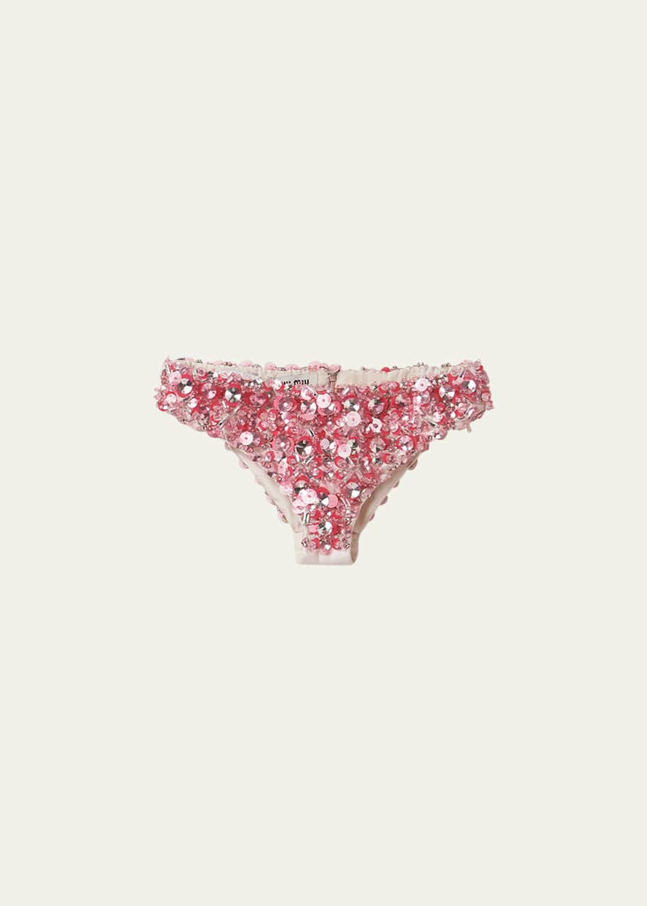 Embellished Wool-Silk Briefs | Bergdorf Goodman