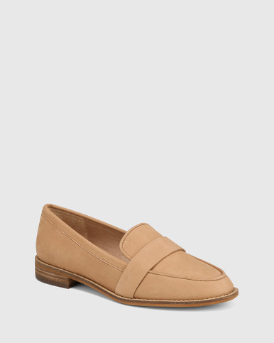 Hestia Biscuit Leather Flat Loafer | Wittner