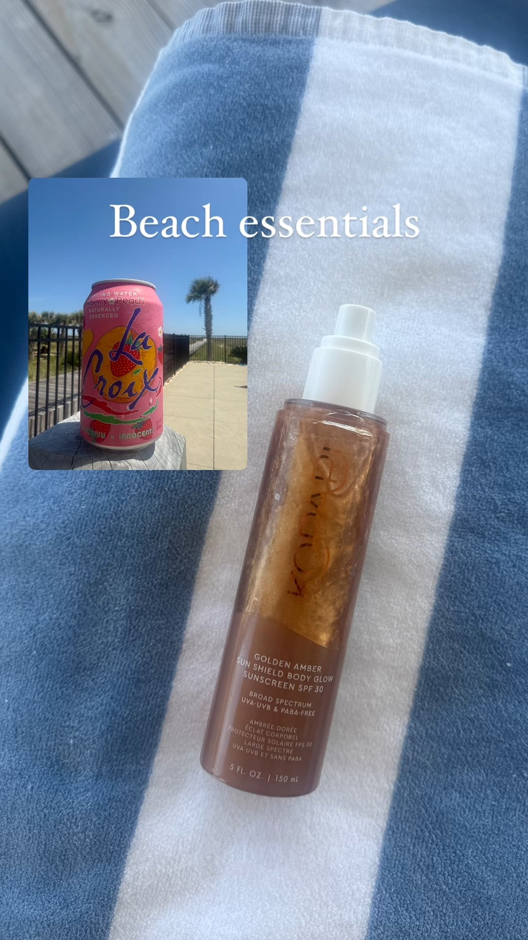 Beach essentials - love the glow and sparkle of this sunscreen

#LTKTravel #LTKItBag #LTKBeauty