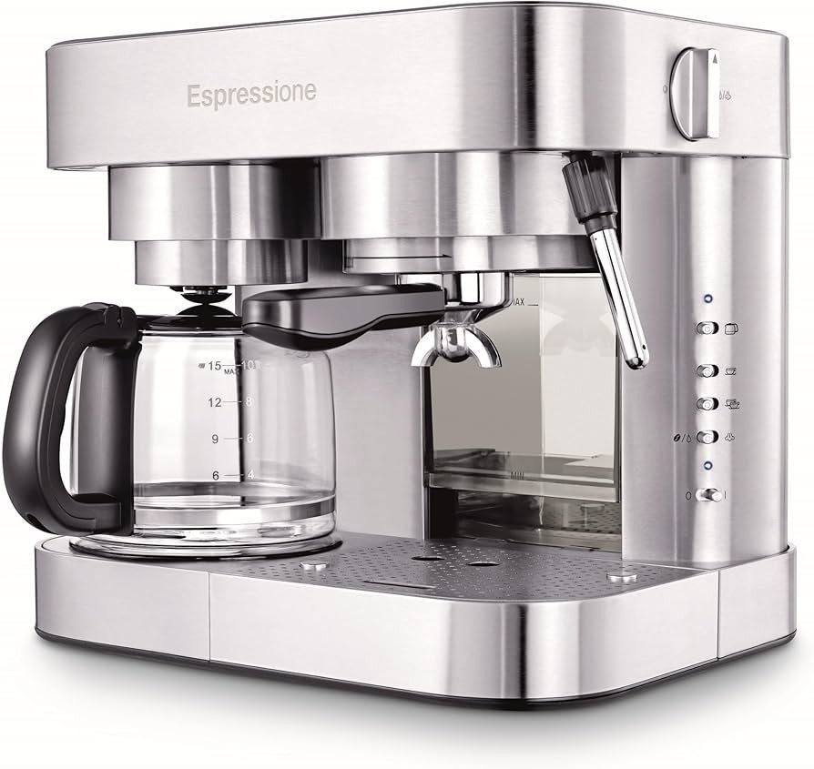 Espressione Combination Stainless Steel Espresso + Coffee Maker, 10 cups | Amazon (US)