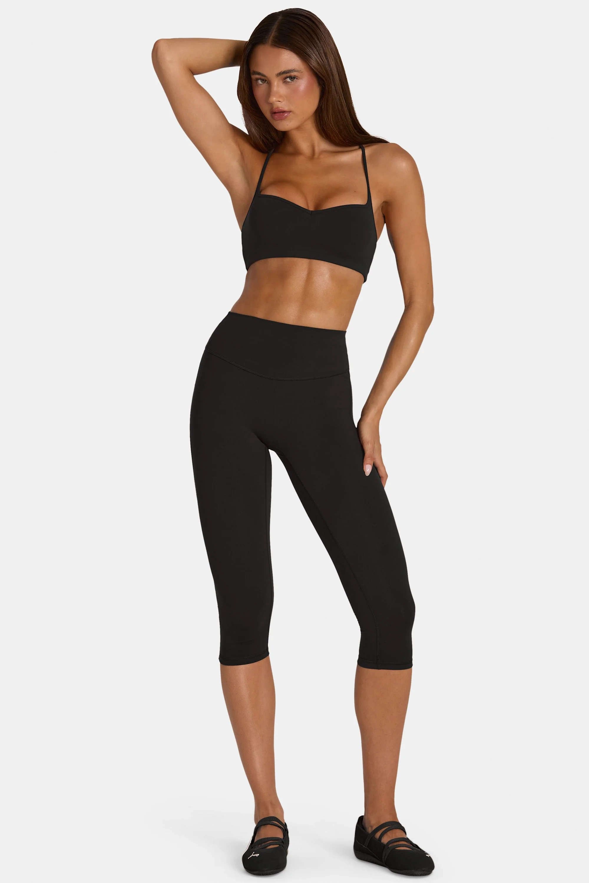 Soft Active Capri Leggings in Black | Bo+Tee