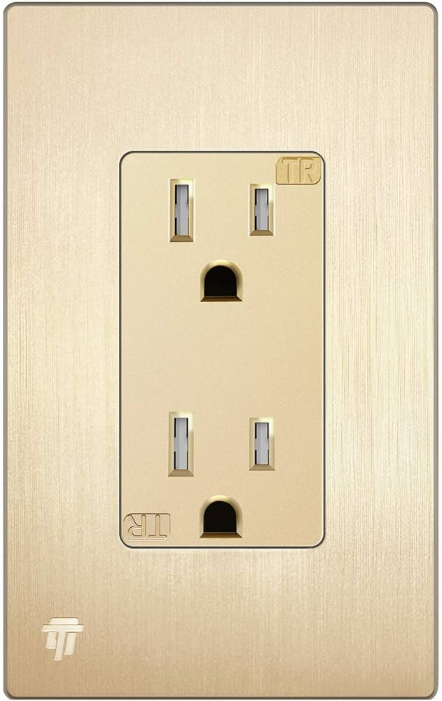 ENERLITES Elite Series Decorator Receptacle Outlet Child Safe Tamper-Resistant, Self-Grounding, R... | Amazon (US)