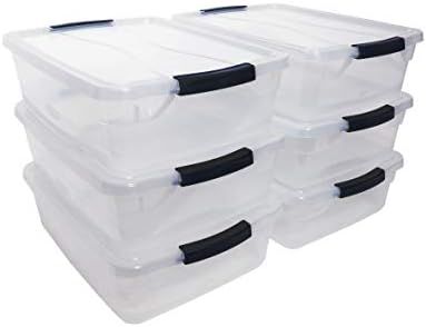 Rubbermaid Cleverstore Clear 16 QT Pack of 6 Stackable Plastic Storage Containers with Durable La... | Amazon (CA)