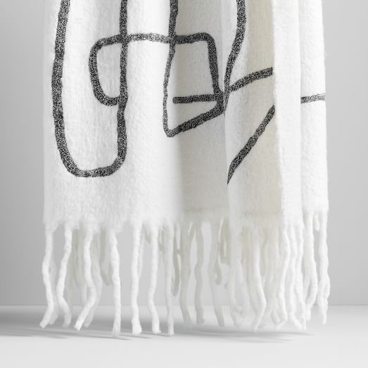 Embroidered Soft Touch Throw | West Elm (US)