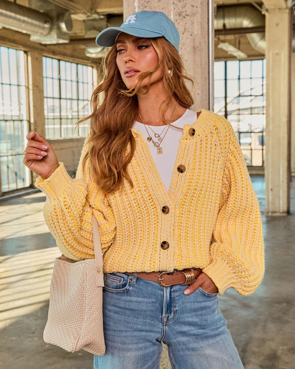 Elenie Chunky Ribbed Knit Cardigan | VICI