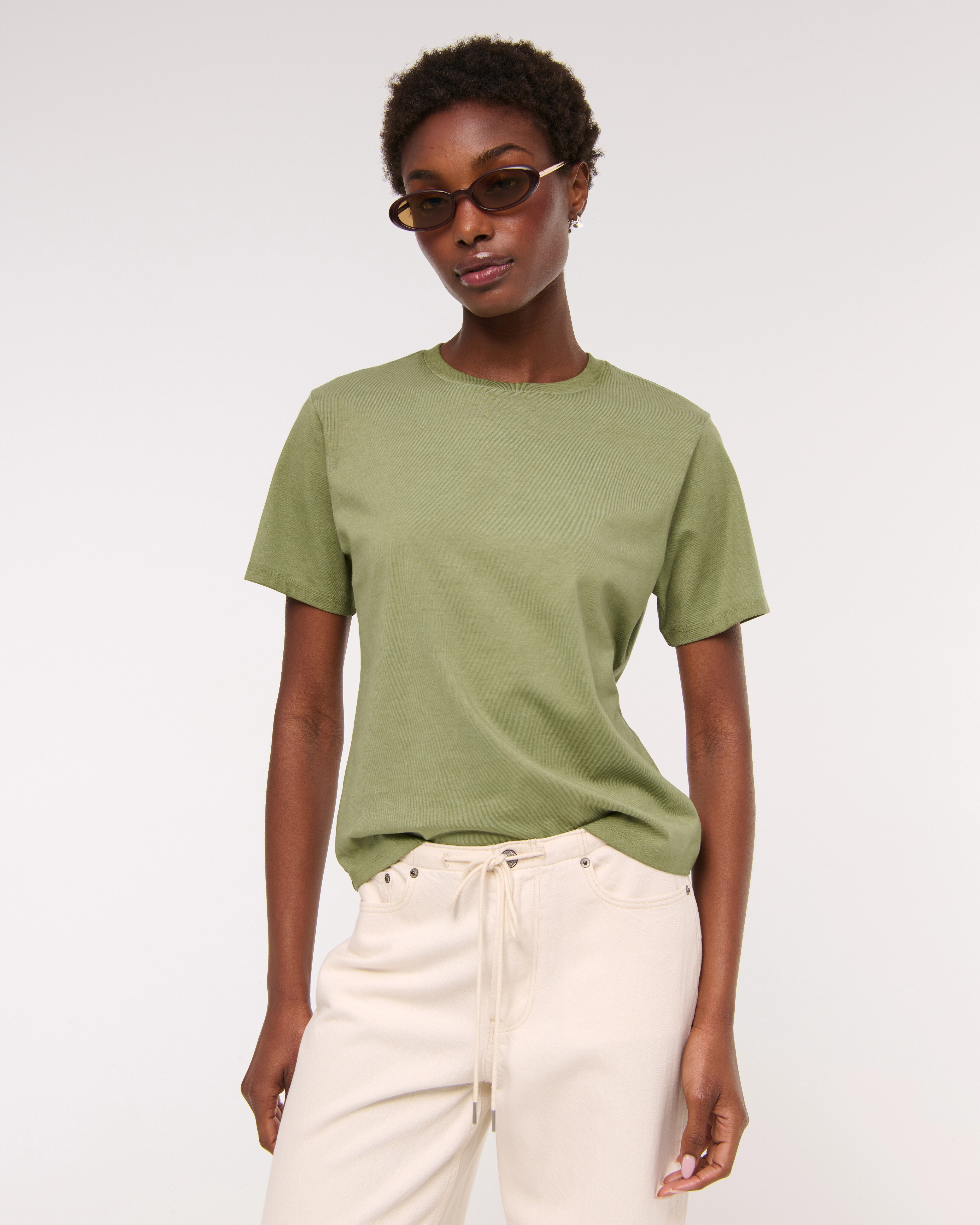 Essential Premium Polished Relaxed Tee | Abercrombie & Fitch (US)