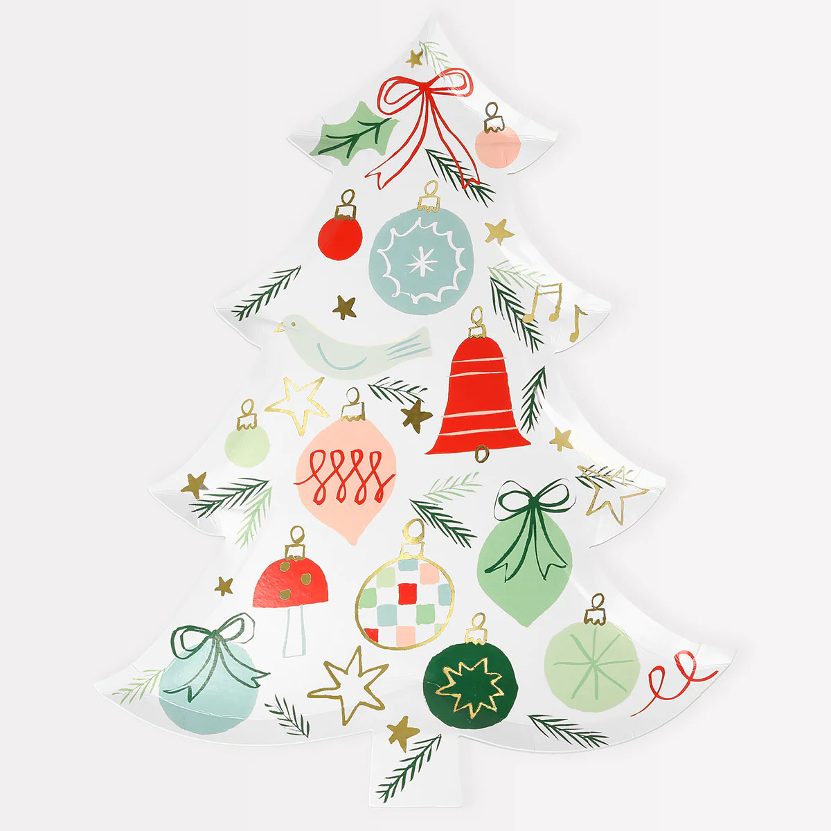 Festive Pattern Tree Plates (x 8) | Meri Meri