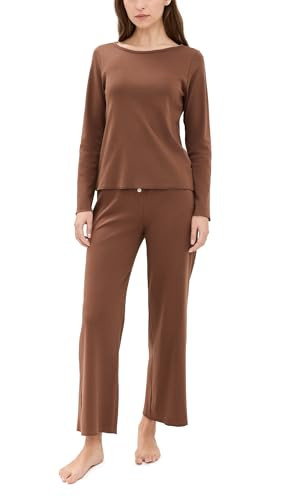 Cozyland by Morgan Lane Women's Ellie PJ Set, Hot Cocoa, Brown, M | Amazon (US)