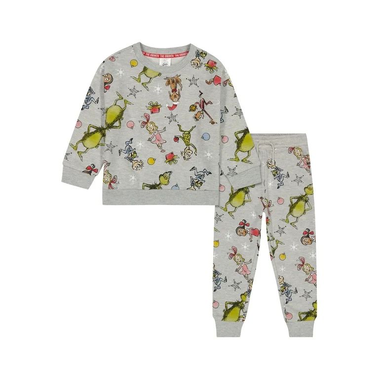 The Grinch Toddler Fleece Printed 2 Piece Set, Grey, Sizes 2T - 5T | Walmart (US)