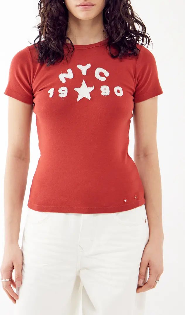 BDG Urban Outfitters NYC 1990 Appliqué Cotton Graphic Baby Tee | Nordstrom | Nordstrom