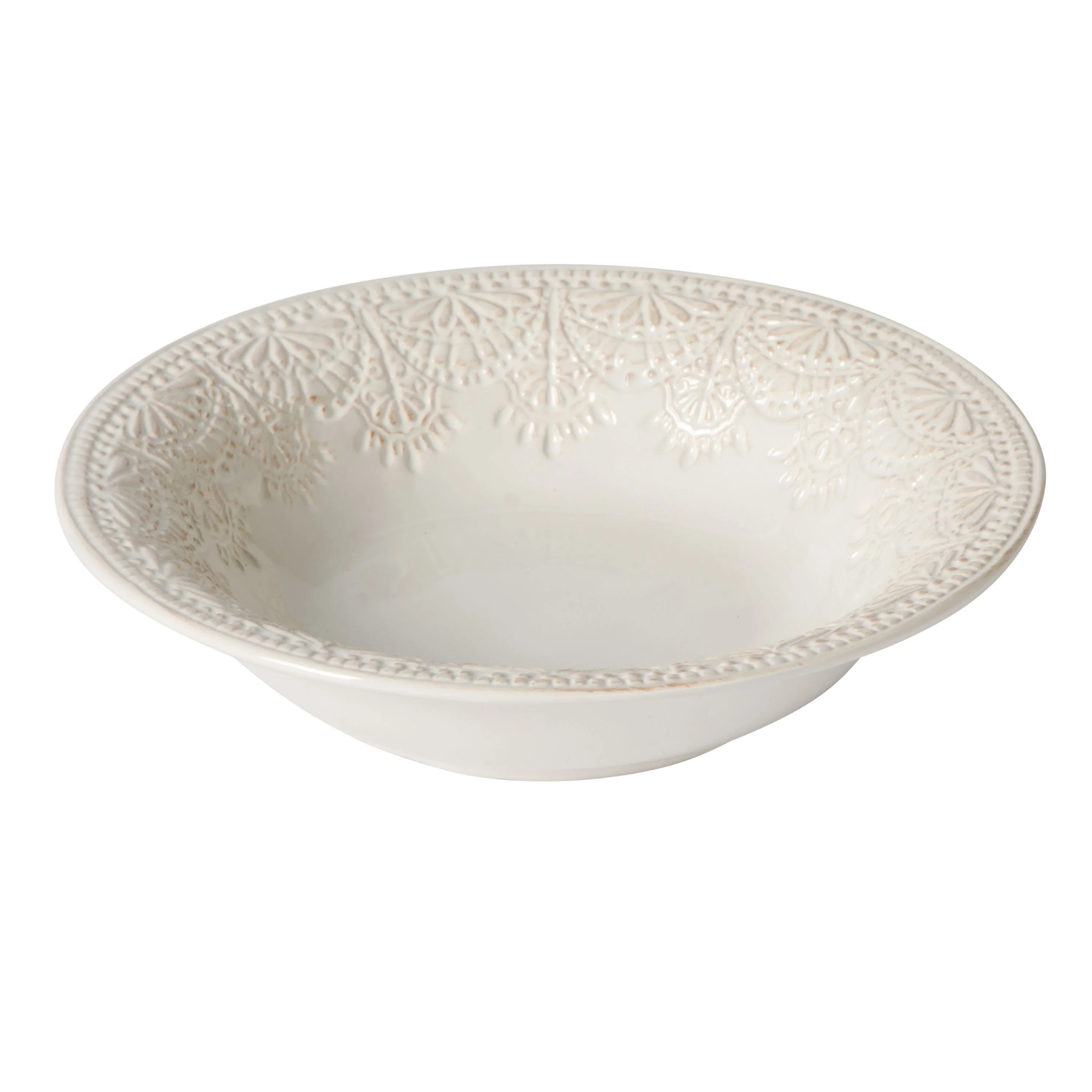 The Pioneer Woman Vintage Lace Stoneware Bowl, Linen | Walmart (US)