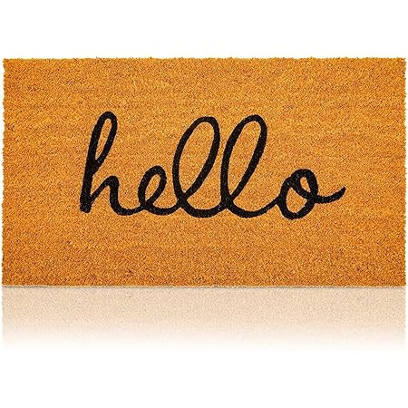 Amazon.com: Barnyard Designs 'Hello' Doormat Welcome Mat, Outdoor Mat, Large Front Door Mat Indoo... | Amazon (US)