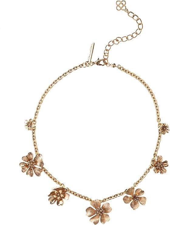Amazon.com: Oscar de la Renta, Floral Strand Necklace, Gold | Amazon (US)