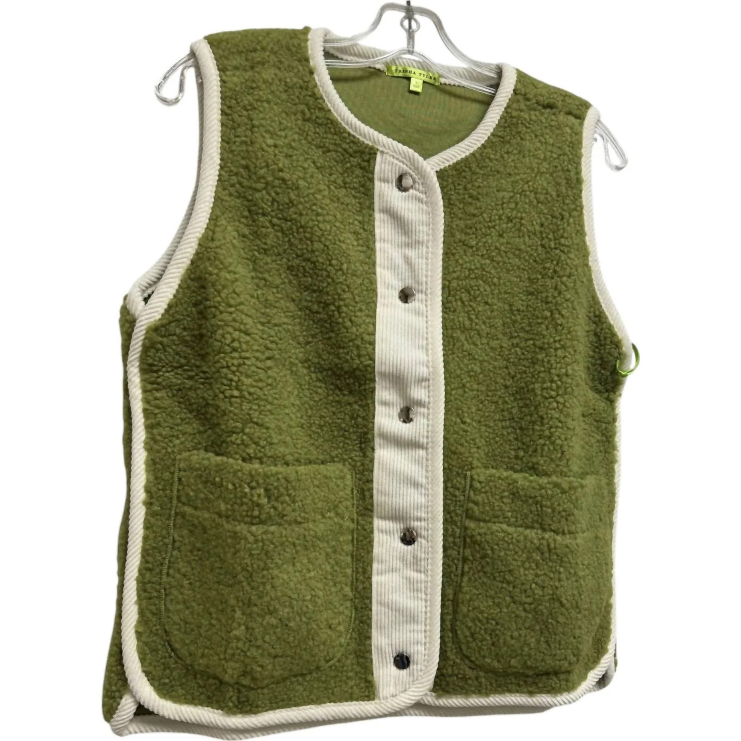 Women's Sherpa Vest In Green | Shop Simon
