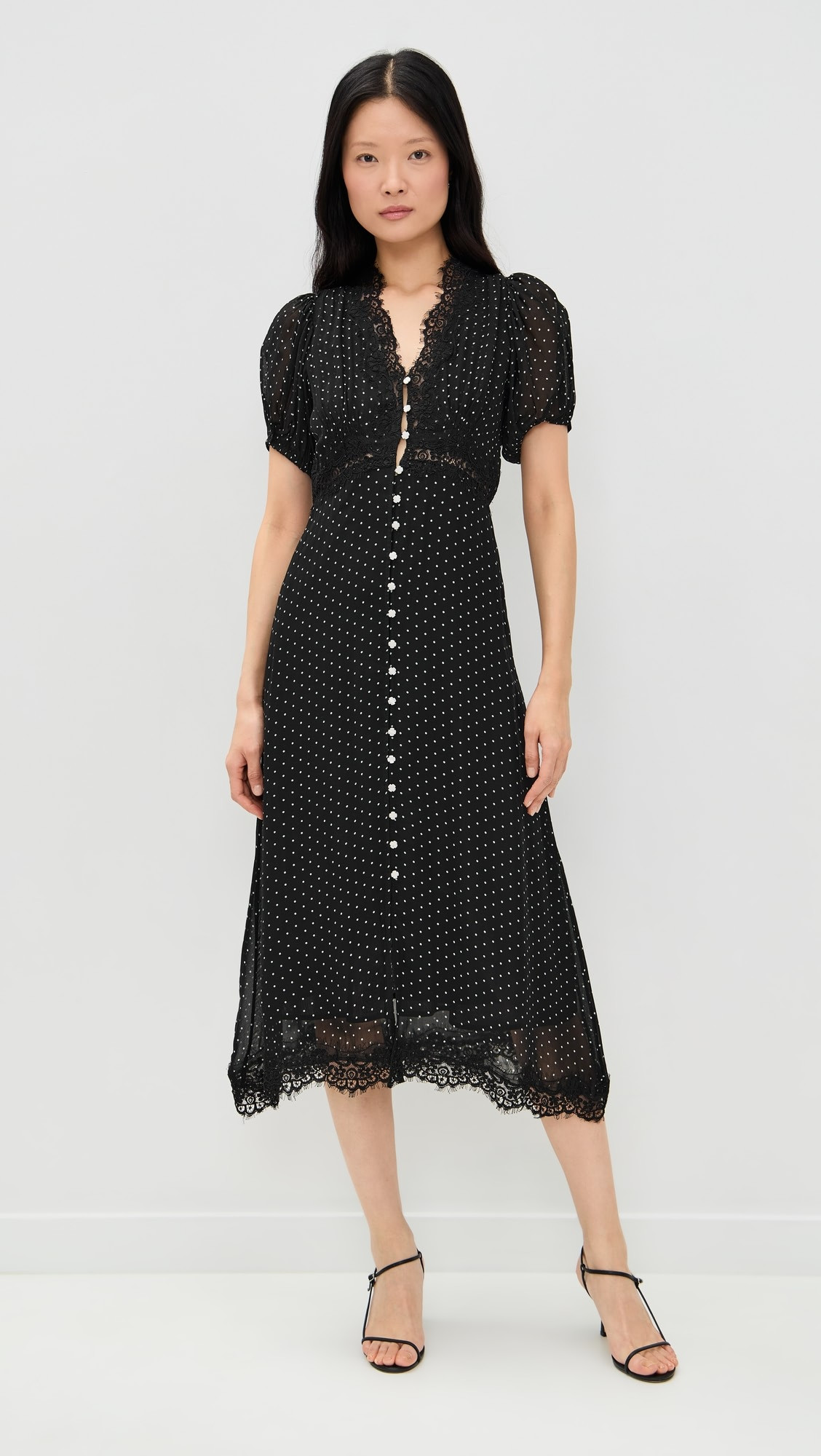 Melody Polka-Dot Puff Sleeve Dress | Shopbop