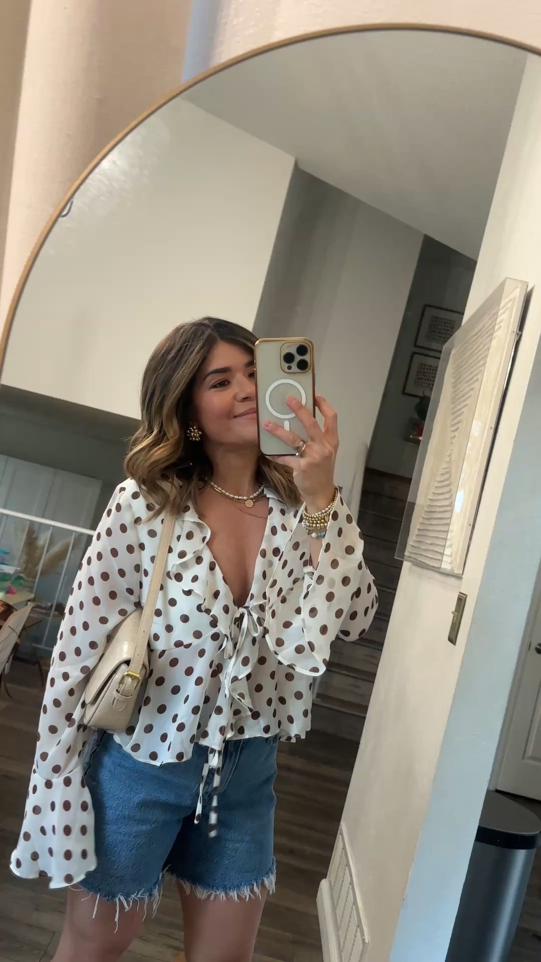 The chicest polka dot top I currently own! 
Top size xs
Shorts size 25

#LTKootd #LTKSeasonal #LTKSaleAlert