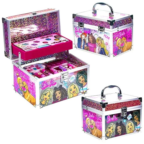 Barbie - Townley Girl Kids' Makeup Set With Train Case for Ages 3+ | Walmart (US)
